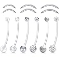D.Bella 14G Pregnancy Belly Button Rings with Replacement Balls Flexible Bioplast Sport Maternity Belly Ring Retainer for Women Navel Piercing Retainer 1 1/2Inch (38mm)