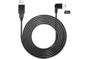 YQMAJIM GPS Charger Cable,Dash Cam Power Cord,(16.5Ft) Pure Copper Thicker 90 Degree Mini USB Charging Cable for Garmin Nuvi 