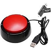 Programming USB Macro Keyboard, One Handed Enter Key Major Policy Decision Button, Default Enter Key, Control Keyboard for Game PC Switch Lottery Answer, USB Flash Drive With Change Program(Red)