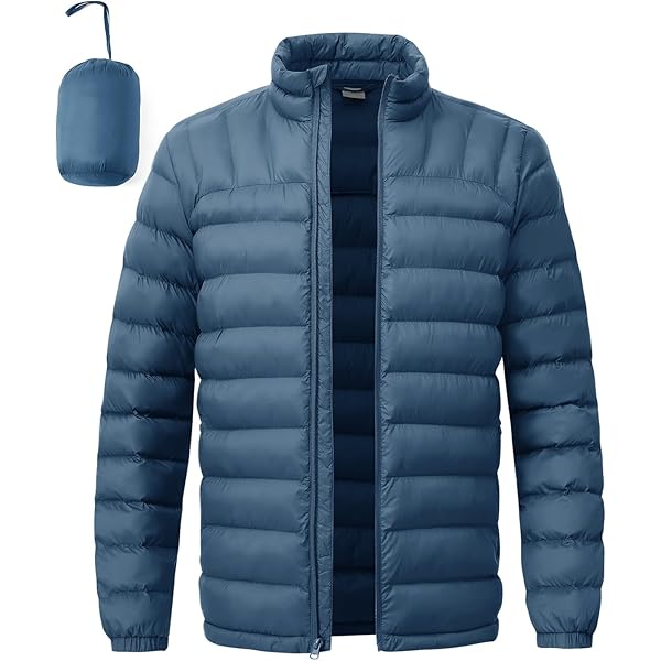 SWJGLITTR Men's Down Jacket Male Lightweight Puffer Winter