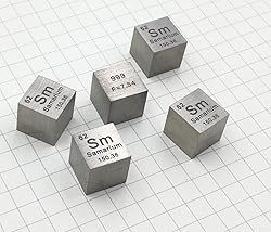 Samarium Cube - 10mm Pure Metal Element Cubes