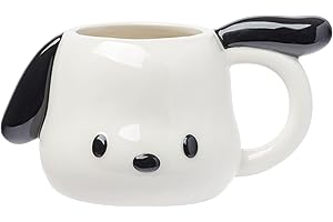 Silver Buffalo Sanrio Hello Kitty and Friends Pochacco Ceramic 3D Sculpted Mug, 20 Ounces
