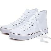 hash bubbie High Top Sneakers for Women Classic High Tops Canvas Shoes Lace up Women's Fashion Sneaker