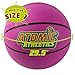 K-Roo Sports Atomic Athletics Neon Rubber Playground Balls - 6 Pack of Youth Size, includes Pump & Storage Bag - Basketball