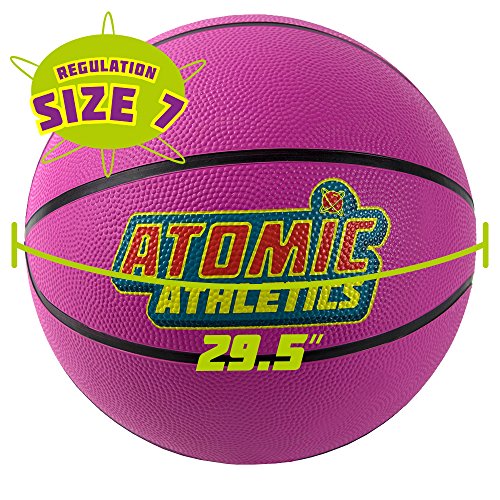 Atomic Athletics 6Pack of Neon Rubber Playground Basketballs Bulk