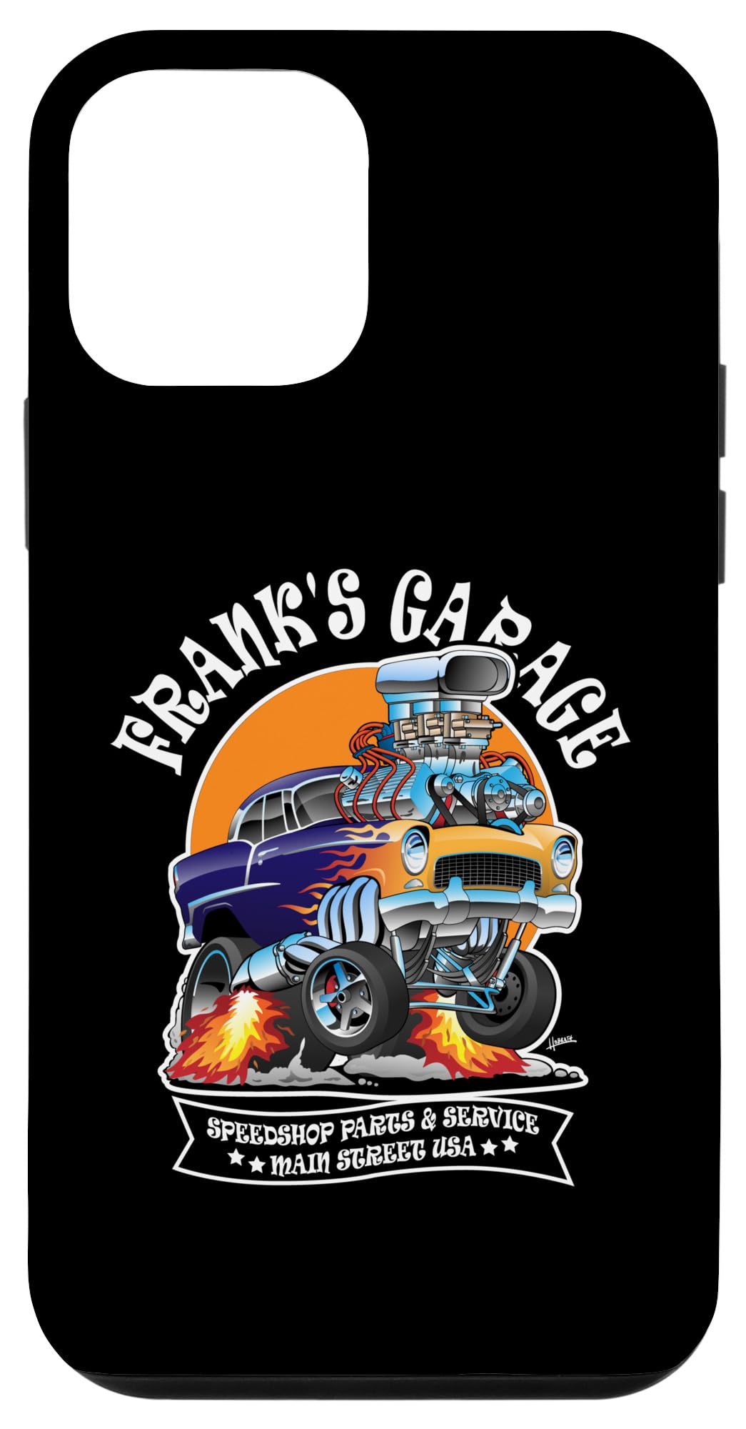 iPhone 12 mini Frank's Garage Hotrod Classic Car Design for the Name Frank Case