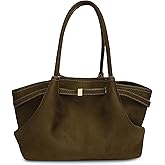 Makukke Faux Suede Tote Bag for Women, Hobo Handbag Women Vintage Shoulder Bag Purse for Work Office Travel