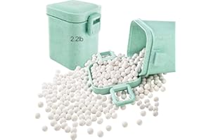 M&C Music Color Ceramic Baking Beads Pie Weights Reusable 10mm Natural Pie Beads Ceramic Stoneware with Wheat Straw Container 35 Oz Total (2.2Lb|1000g) (Green)