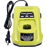 Biswaye P117 Compatible with Ryobi 18V Charger, Compatible with Ryobi 12V-18V One+ Lithium NiCad NiMh Battery P102 P108 P189 P197 P103 P105 P107 P190 P191 PBP002 PBP005