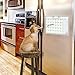 Magnetic Dry Erase Monthly Calendar – 16”x12” with 6 Dry Erase Markers & Smiley Eraser - Wipes Clean Stain Free – Magnetic Refrigerator Calendar/ Small White Board Planner/ Grocery List Magnet Pad