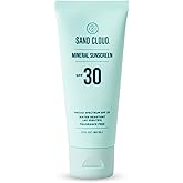 Sand Cloud Broad Spectrum Mineral Sunscreen for Body SPF 30, 3 Oz - Fragrance-Free Body Mineral Sunscreen that Hydrates, Nourishes, & Protects Skin - Zinc Oxide Body Sunscreen for Sensitive Skin