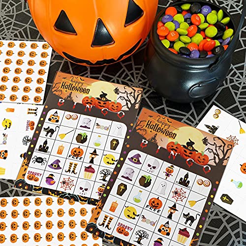 Halloween Bingo Game Halloween Party Games for Kids 24 Players, School Classroom Games, Trick or Treating, Halloween Party Favors Supplies, Family Activity