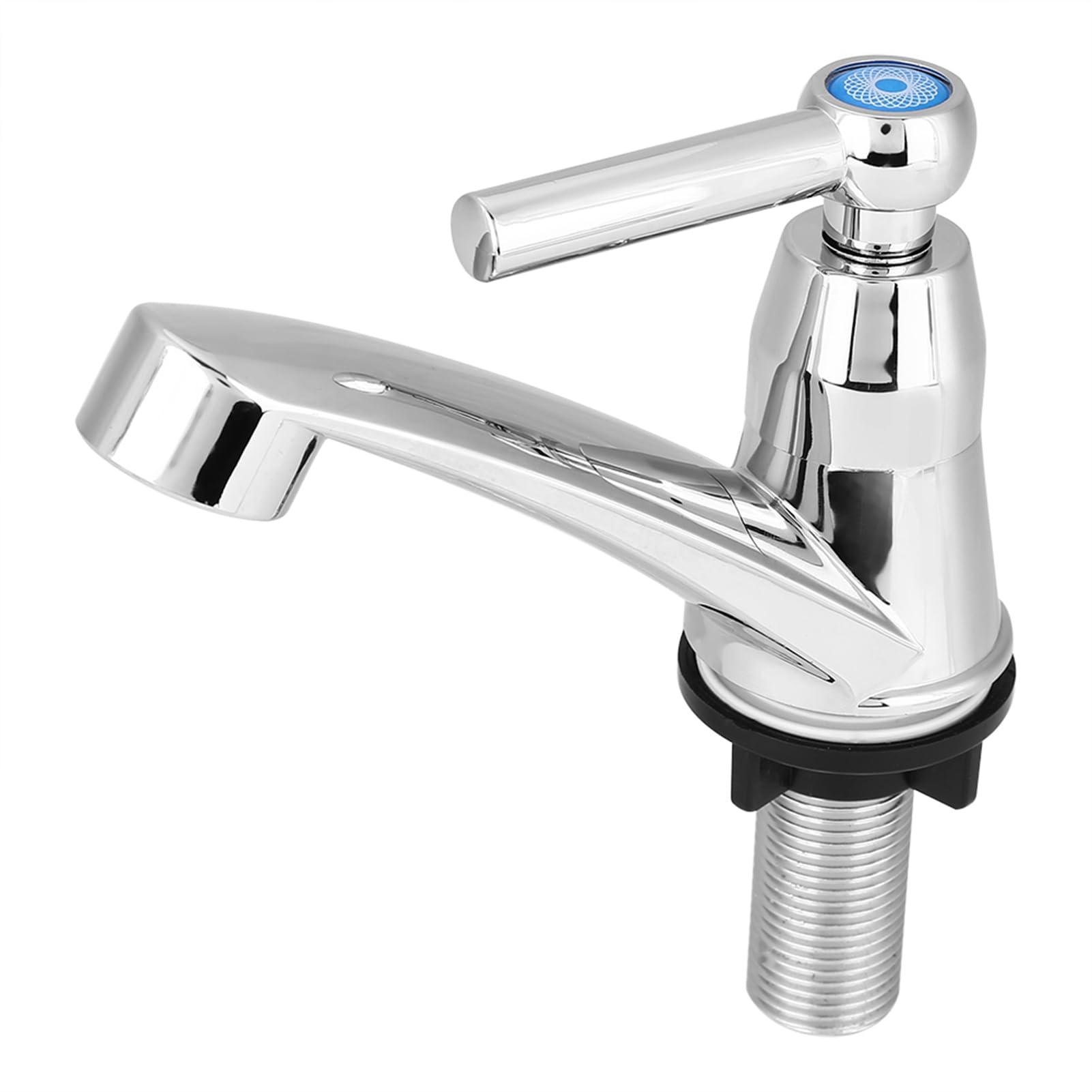 Modern Single Cold Faucet Sink Accessories Chrome Finish Water Tap for Home Bathroom Washbasin Kitchen Basin 3 Handle Type Optional (Straight)