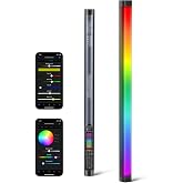 NEEWER TL60 RGB Tube Light, 20W Full Color LED Video Wand | App/2.4G/DMX Control, 7 Pixel Effects, 2500K-10000K, CRI97+, Radio Frequency, with Adapter, Mount, Cable, Bag