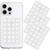 Anteel Silicone Suction Phone Case Mount 3 Pack, Silicon Adhesive Suction Cup Phone Mount, Non Slip Sticky Phone Grip for Cellphone, Strong Grip Holder for Selfies and Videos (Translucent)