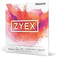 D'Addario Zyex Violin String Set with Aluminum D, 4/4 Scale, Medium Tension