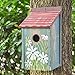 Gardirect Retro Painted Bird House, Wooden Bird Nesting Box