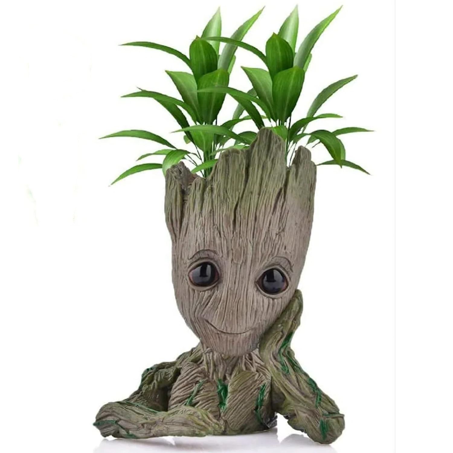 Udream Groot Plant Pot Flowerpot Baby Groot Figures Cute Model, Succulent Planter Cute Green Plants Flower Pot with Hole Groot Pen Holder for Desktop Decoration