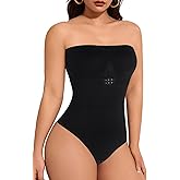 Sawwing Strapless Tummy Control Shapewear Bodysuit for Women - Seamless Snatched Waist Thong Body Shaper Postpartum Slimming