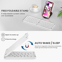 JPHTEK Mini Foldable Bluetooth Keyboard - Portable