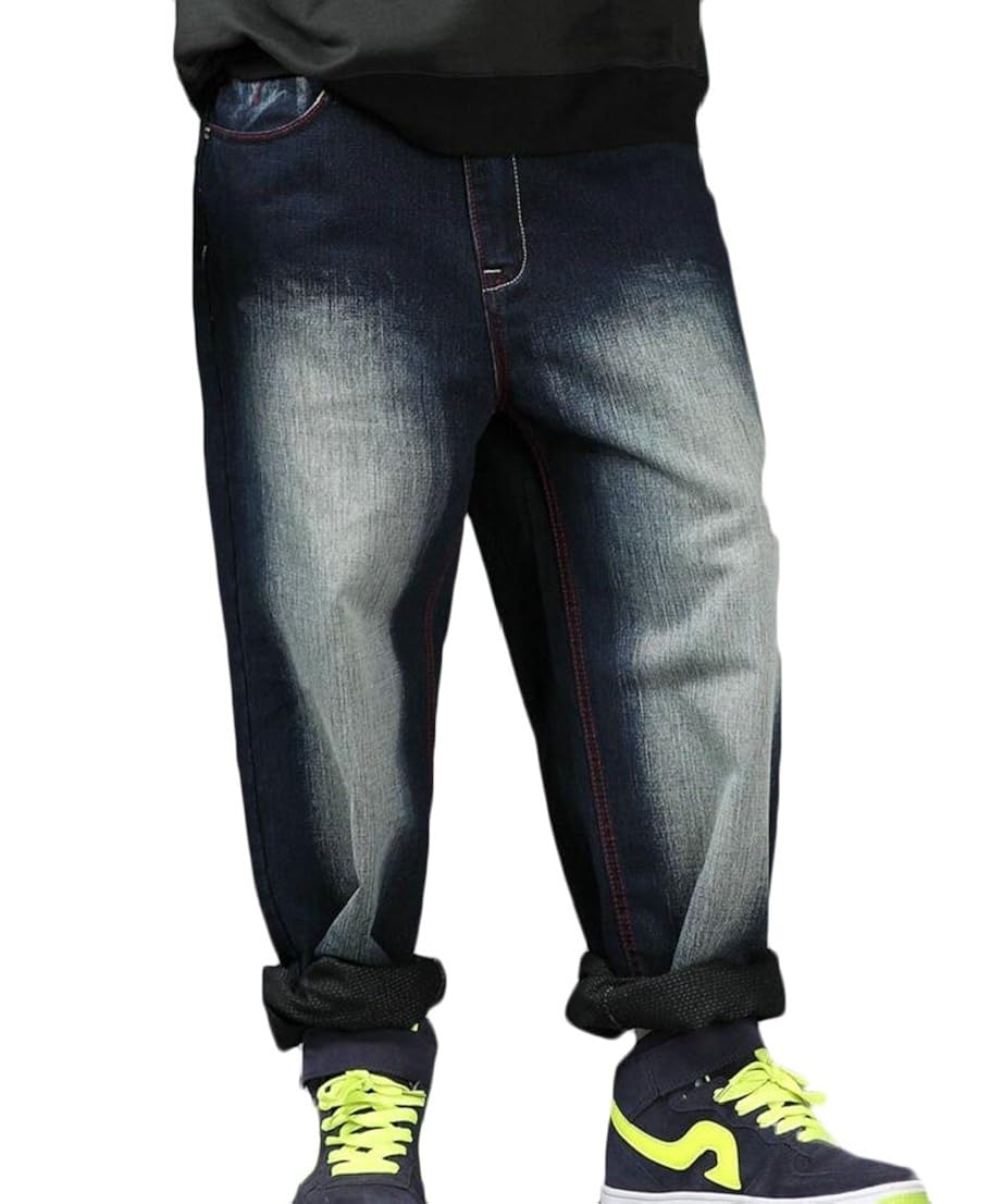 boston crew belted straight leg jeans