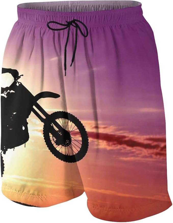 NYIVBE Got Dirt Bike Racing Teen Boys Beach Swim Trunks