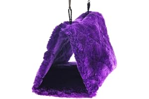 CDYCAM Pesp Pet Bird Nest Hammock Hanging Cave Cage Plush Snuggle Happy Hut Tent Bed (Large)