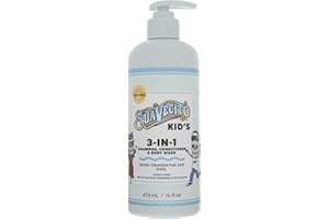 Suavecito Kid's 3-in-1 Shampoo, Conditioner, & Body Wash Milk & Honey Scent 16 oz Pump Bottle - Clinically Tested Cruelty Free Formula Free of Sulfate, Parabens, & Phthalates Ensuring No Tears