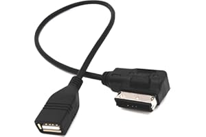 ELONN Music Interface Audio USB Adapter Cable,MMI/MDI/AMI to USB Cord Compatible with Audi, Volkswagen, Mercedes-Benz, Not for iPhones