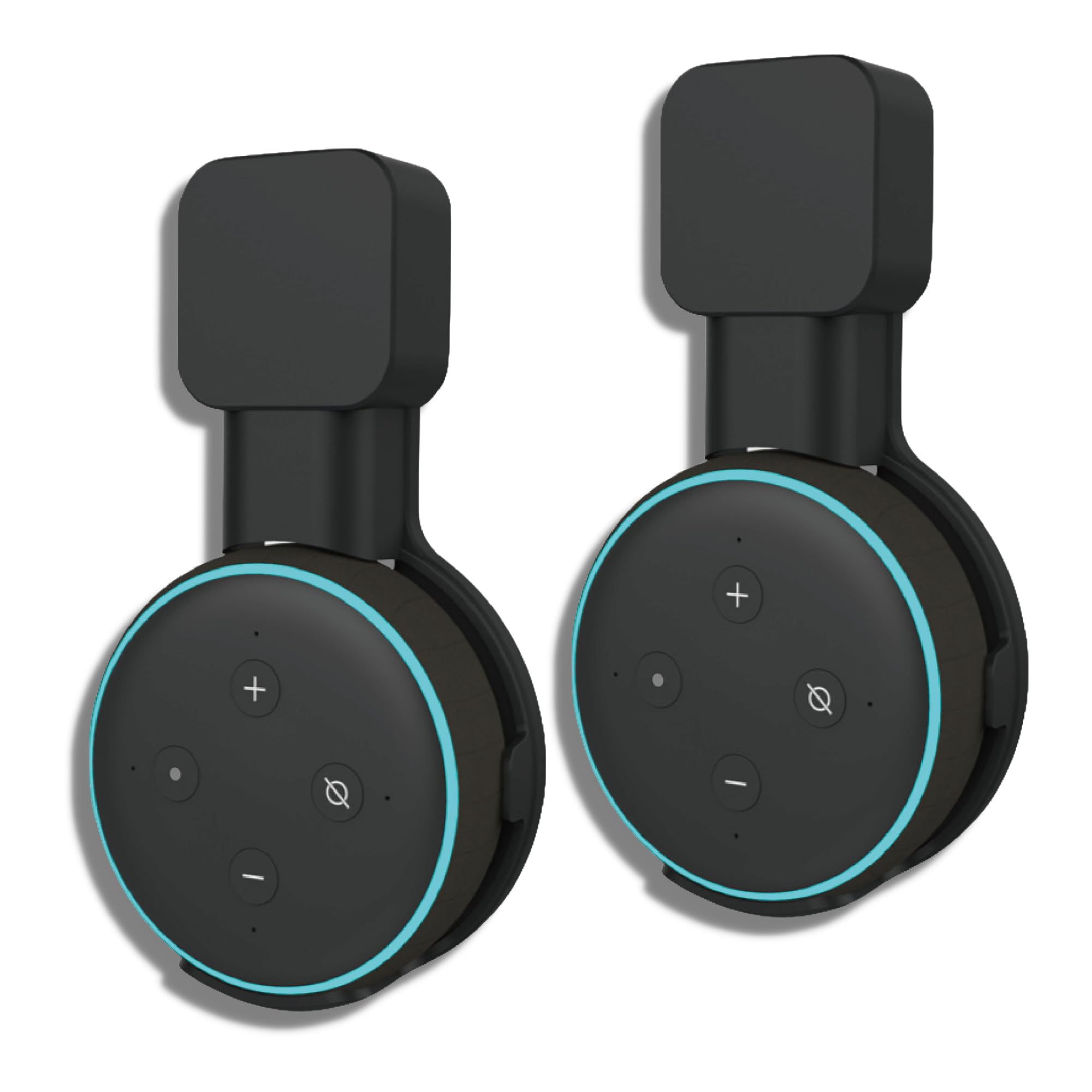 Sintron 2X Wall Mount Holder Black for Dot 3rd Generation, UK Google Mini, Smart Home Wall Mount Stand Hanger for Dot 3 Speaker Holder, Simplify Declutter Your Living Space Without Messy Wires (Black)