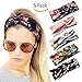 Loritta 5 PCS Women's Headbands Elastic Boho Printed Turban Twisted Head Wrap