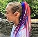 Clip on in Color Hair Extensions Hair Accessories for Girls Women Kids – Temporary & Not Messy Hair Chalk – Great for Parties, Dress up, Doll Hair Birthday Gift for girls 4-12 (Red White Blue)thumb 2