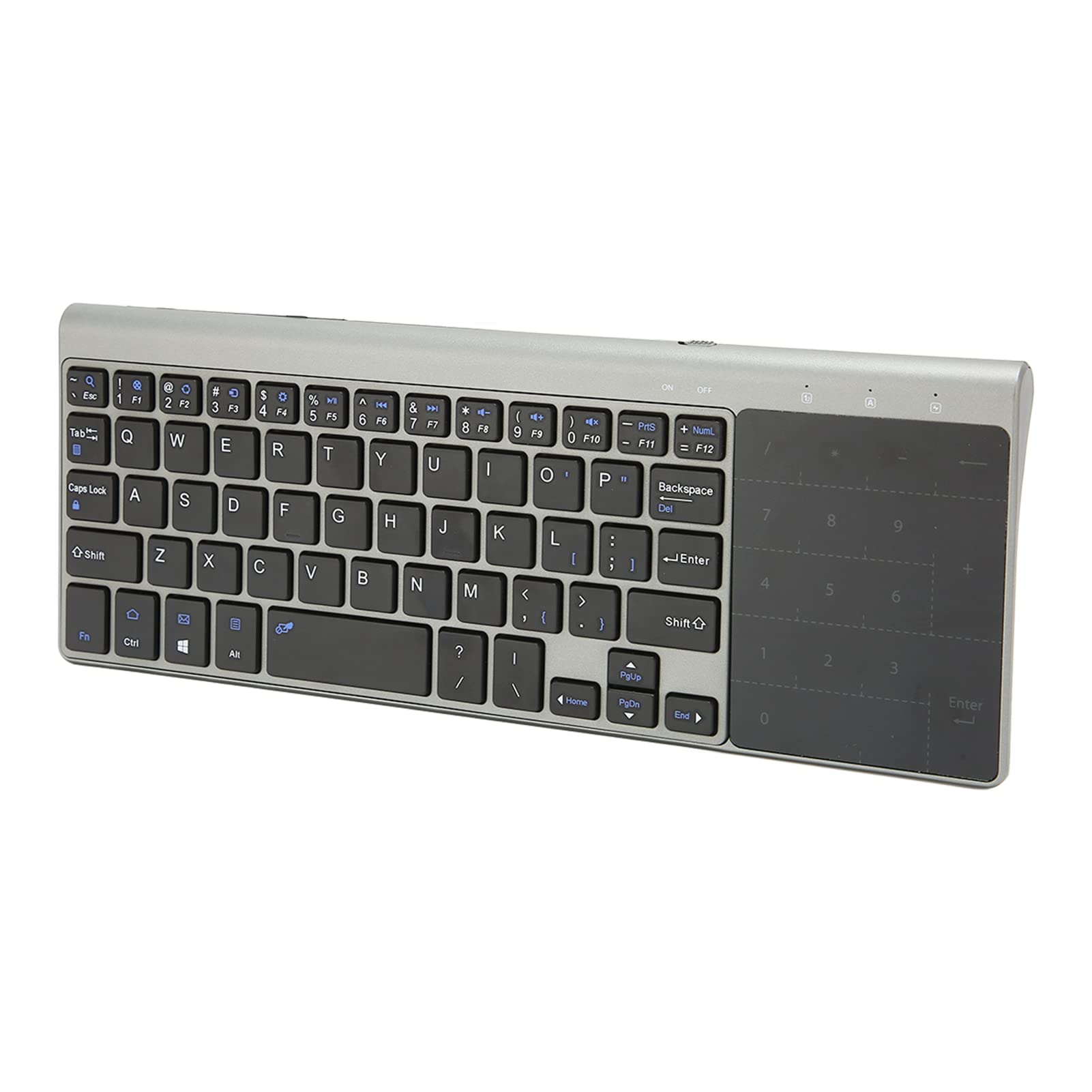 Photo 1 of Zyyini Wireless Keyboard with Touchpad, 2 in 1 Portable Computer Keyboard with Numeric Keypad,QWERTY Layout, for Notebooks, Computers