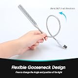 Daffodil USB Keyboard Light ULT05S - Flexible Gooseneck LED Lamp Silver view 5