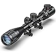 CVLIFE 4-16x44 Scope Red and Green Illuminated Scope with Locking Turret Sunshade and Mount Included