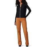 KF/KaufmanFranco Collective Women's Black Modern Casual Oversized Zip-Up Knit Cardigan Sweater