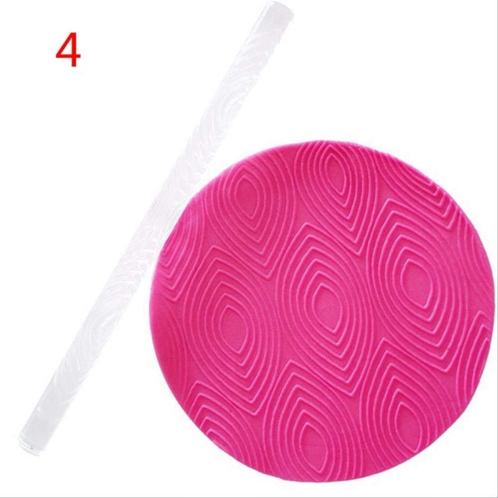 siyao Embossed Rolling Pin Acrylic Rolling Pin Designed Fondant Cake Impression Rolling Pin Pastry Roller Embossing Baking Tools Kitchen 4