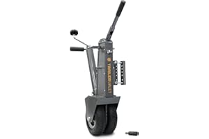 Trailer Valet TV5X Drill Powered Dolly Mover with Jack – 5,000 LB Towing Capacity, 500 LB Tongue Weight – Built-in Jack, Brake System, TVDA Drill Adapter, 8 Inch Bracket – Boat and RV Compatible