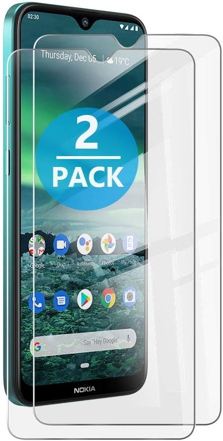 [2-Pack] for Nokia 2.3 Screen Protector,HHUAN 9 Hardness Anti-Scratch Tempered Glass Screen Protector,Bubble Free Tempered Glass Protective Film for Nokia 2.3 (6.00")