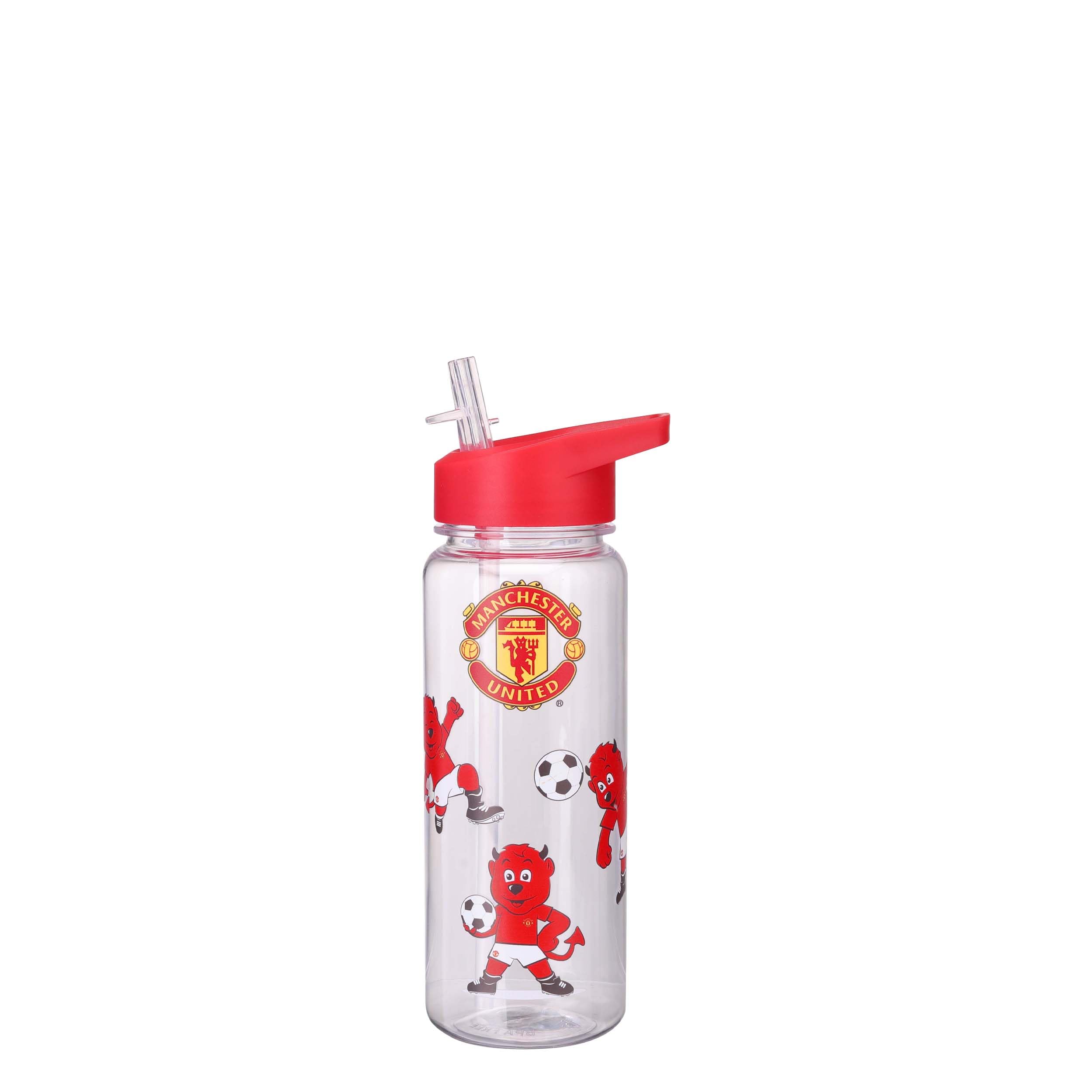 FOCO Officially Licensed Manchester United FC Kids Red Devils Football Mascot Water Bottle 600ml