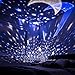 NEW GENERATION Baby Night Lights for kids, Lizber Starry Night Light Rotating Moon Stars Projector, 9 Color Options Romantic Night Lighting Lamp, USB Cable / Batteries Powered for Nursery, Bedroom