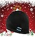 Bluetooth Beanie Hat, Wireless Headphones Cap, Winter Sport Slouchy Skully Men & Women beanie with Headsets Earbuds Earphones Microphone and Volume Control for iPhone Samsung Android Phones (Black)