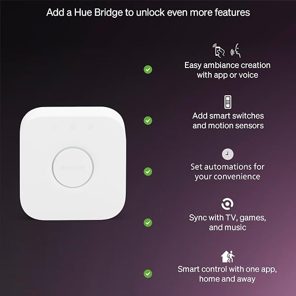 PHILIPS HUE ESSENTIAL SMART LED BR30 BULB 2-PACK, WHITE AND COLOR AMBIANCE, E26, 7.2W, 2200K-6500K, 650 LUMENS, DIMMABLE, WORKS WITH ALEXA, GOOGLE ASSISTANT, APPLE HOME