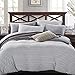 PURE ERA Jersey Knit Duvet Cover Set 100% T-Shirt Heather Cotton Super Soft Comfy Classic Striped Design, with Zipper Closure, Grey Stripe, King
