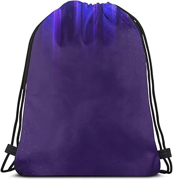 purple drawstring bag