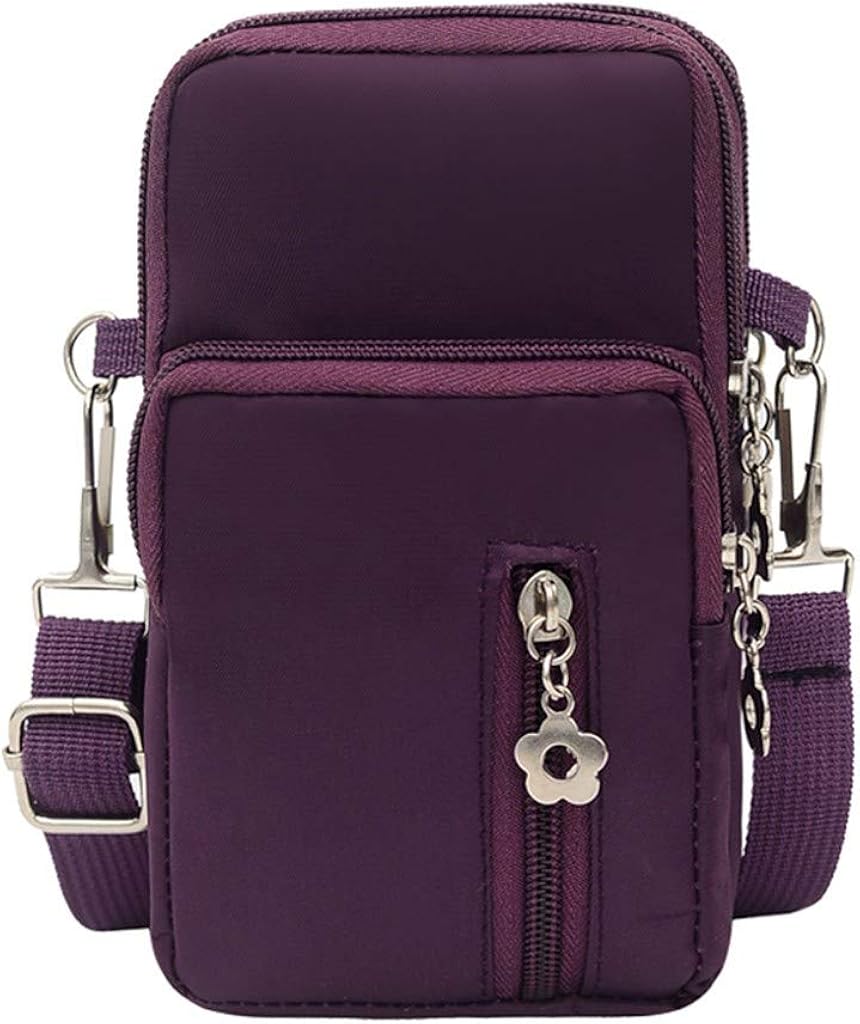 LEKODE Fashion Unisex Students Outdoor Print Sports Arm Phone Bag Shoulder Bag