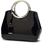 Women Handbags, Ladies Top Handle Bags, Patent Leather Stylish Tote Shoulder Bags Purse for Work, Wedding, Shopping, Dating