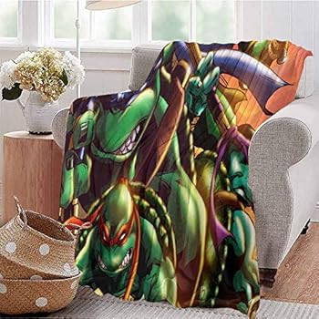 HouseDecor Bed Blankets Teenage Mutant Ninja Turtles Throws for Couch Bed Living Room 80X60 Inch