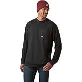 Ariat Mens MNS Rebar Ctn Str Stkng DMS Ls Tee Blk