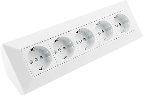 5 Fach Steckdosenblock Eck Steckdose 230v Kuchensteckdose Aufbausteckdose Mit 5 Steckplatzen Unterbau Eck Montage Fur Arbeitsplatte Kuche Werkstatt Weiss Amazon De Baumarkt